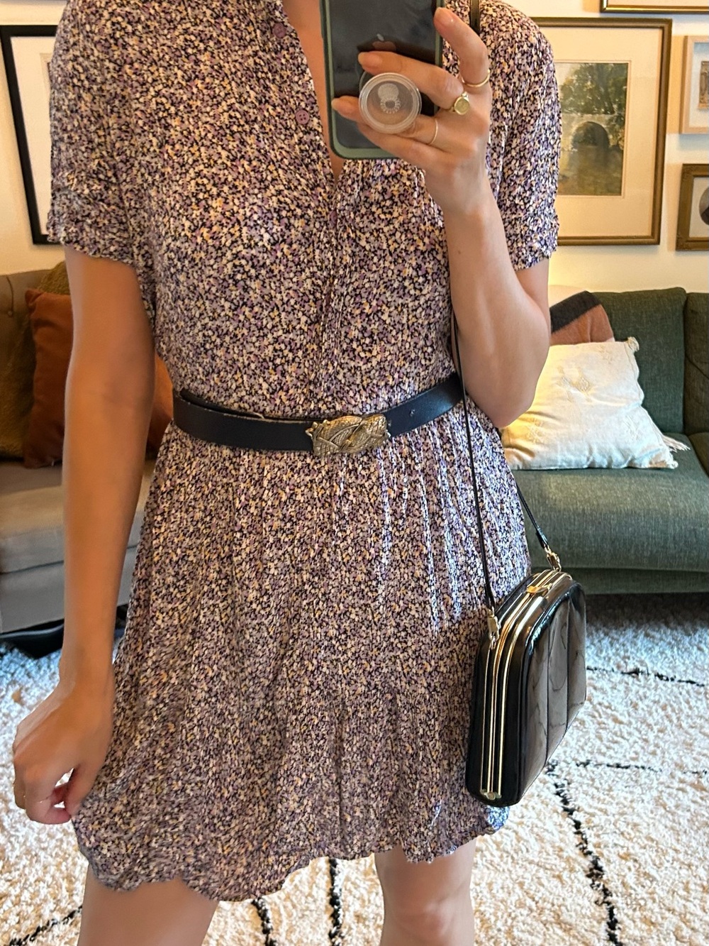 Women's Purple Floral Summer Dress